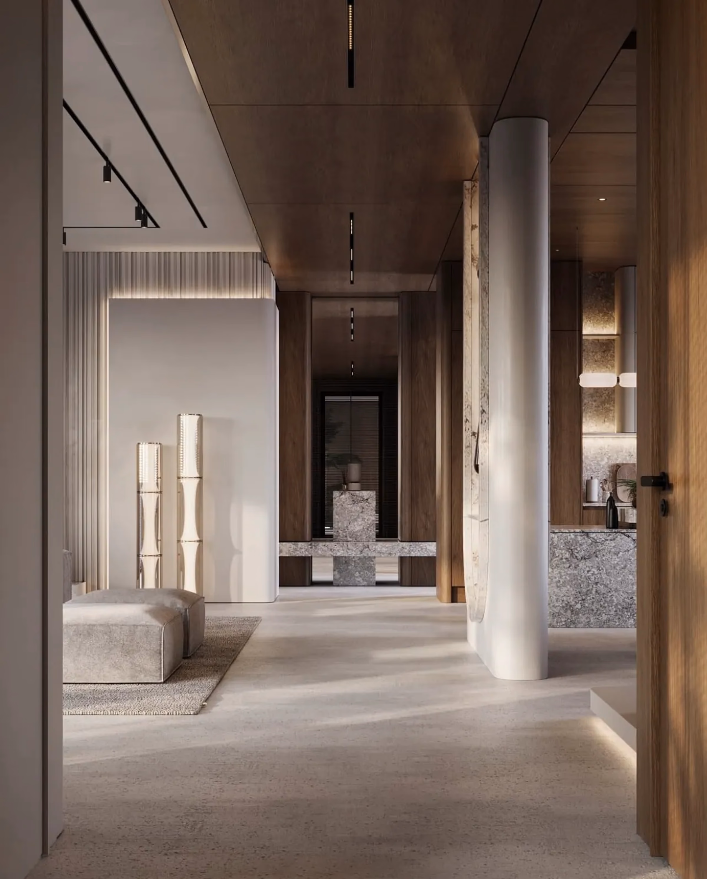 Living area with curated objects